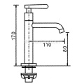 Robinet en laiton Eau froide uniquement pour zone tropicale